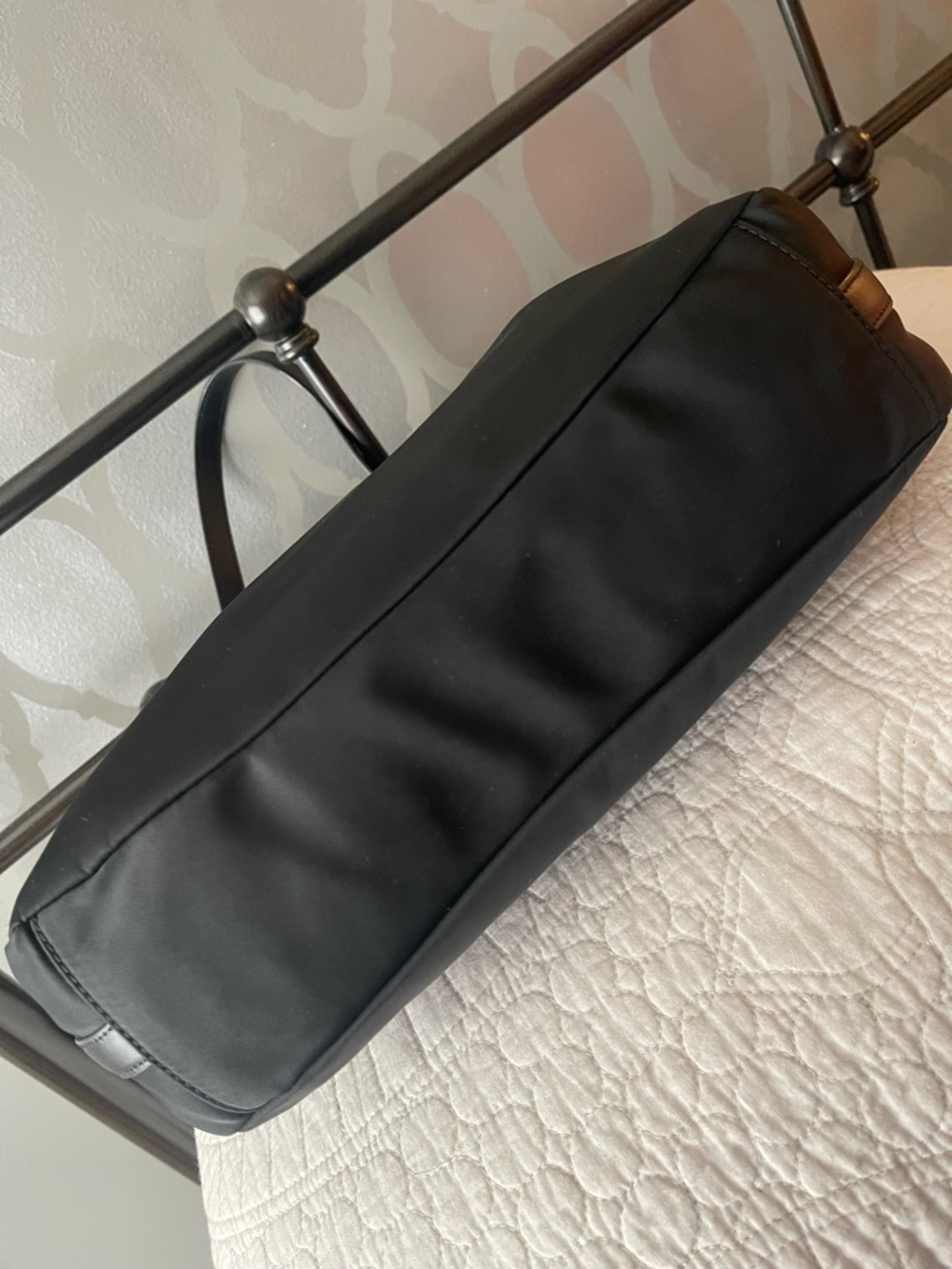 kate spade Black Nylon Shoulder Bag with Gold Accent - Picture 2 of 6